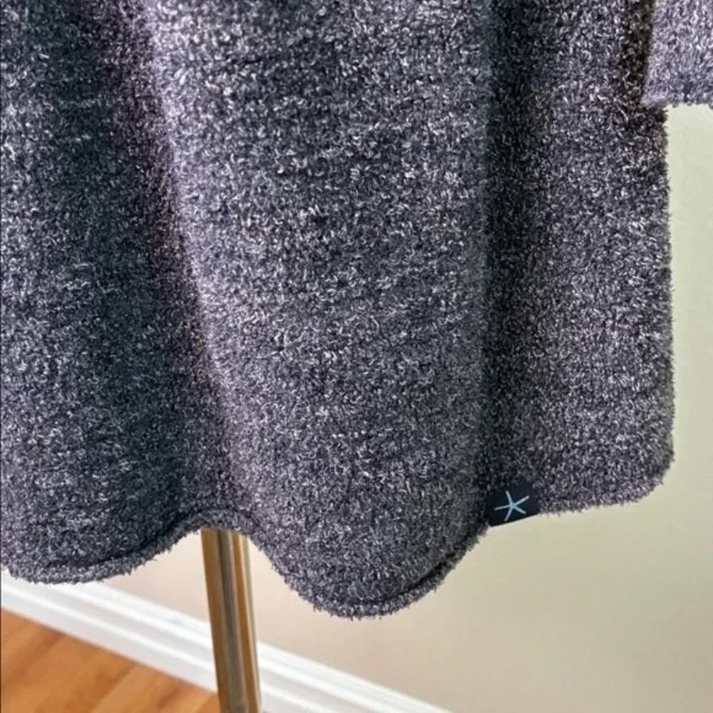 BAREFOOT DREAMS Women Large Cozychic Lite Charcoal Grey Open Cardigan Comfy - Picture 7 of 11